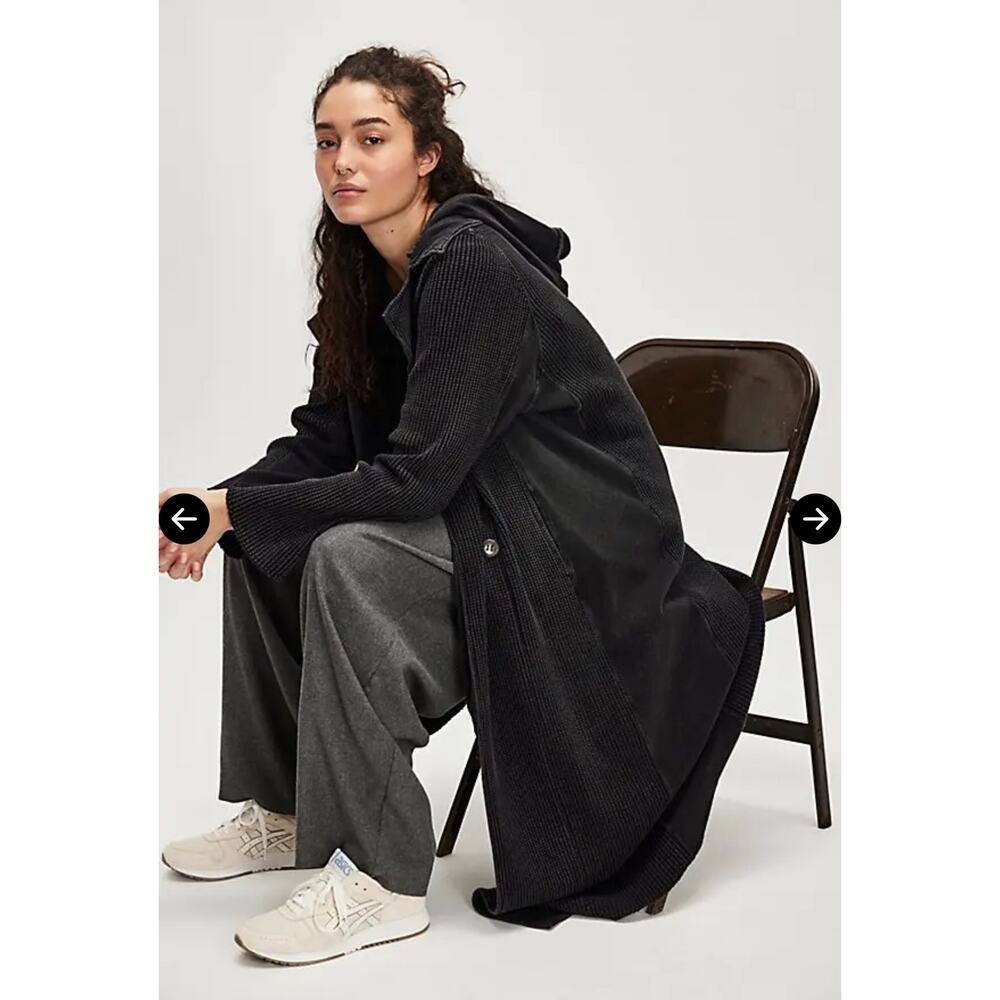 Free People Landon Jacket in Black, NWT, Size L